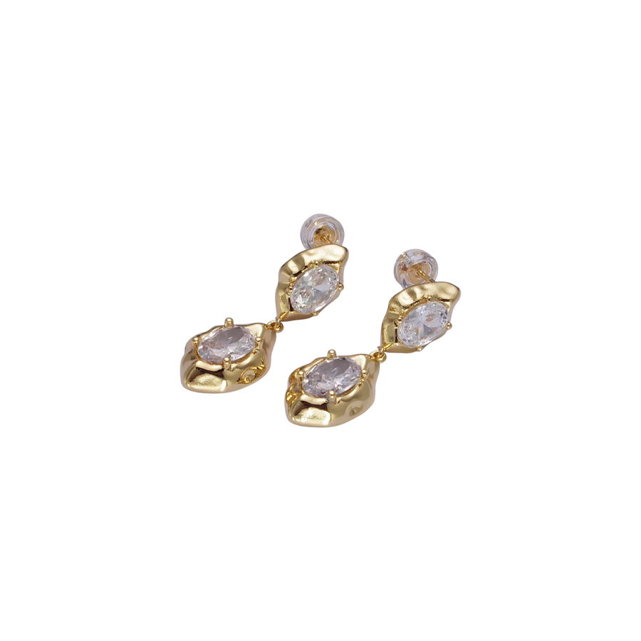 Abstract Diamond Drop Earrings