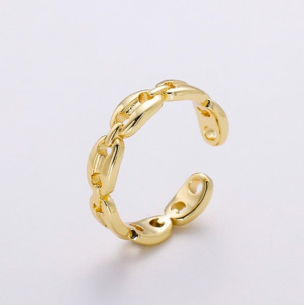Gold Marine Link Ring