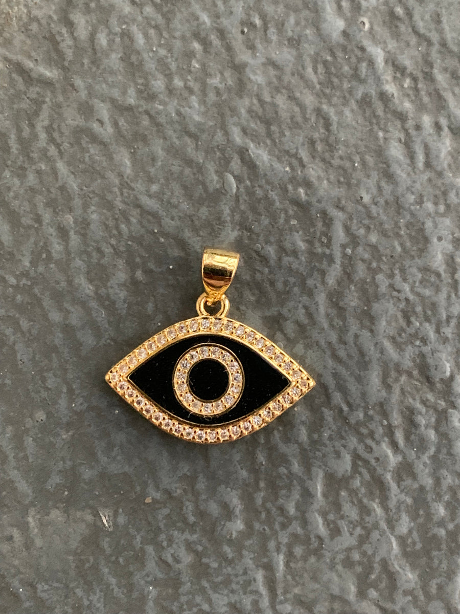 Black Diamond Evil Eye Pendant - Sample Sale