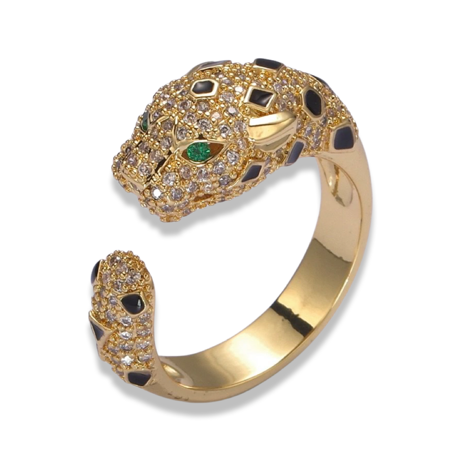 Emerald Eye Panther Ring